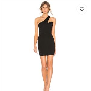 One shoulder Black Dress